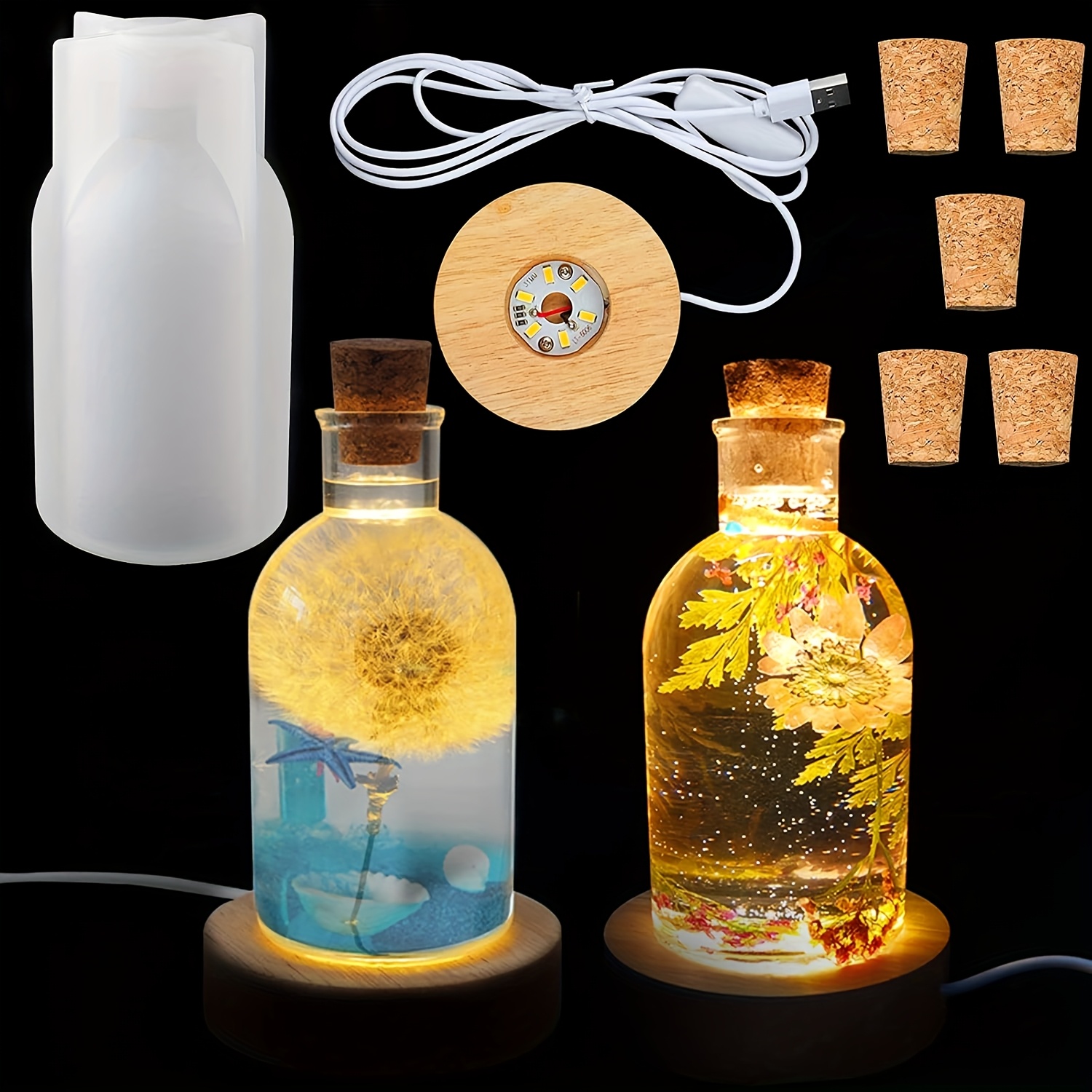 Neon Sign Party - Drift Bottle Light Resin Mold Set,