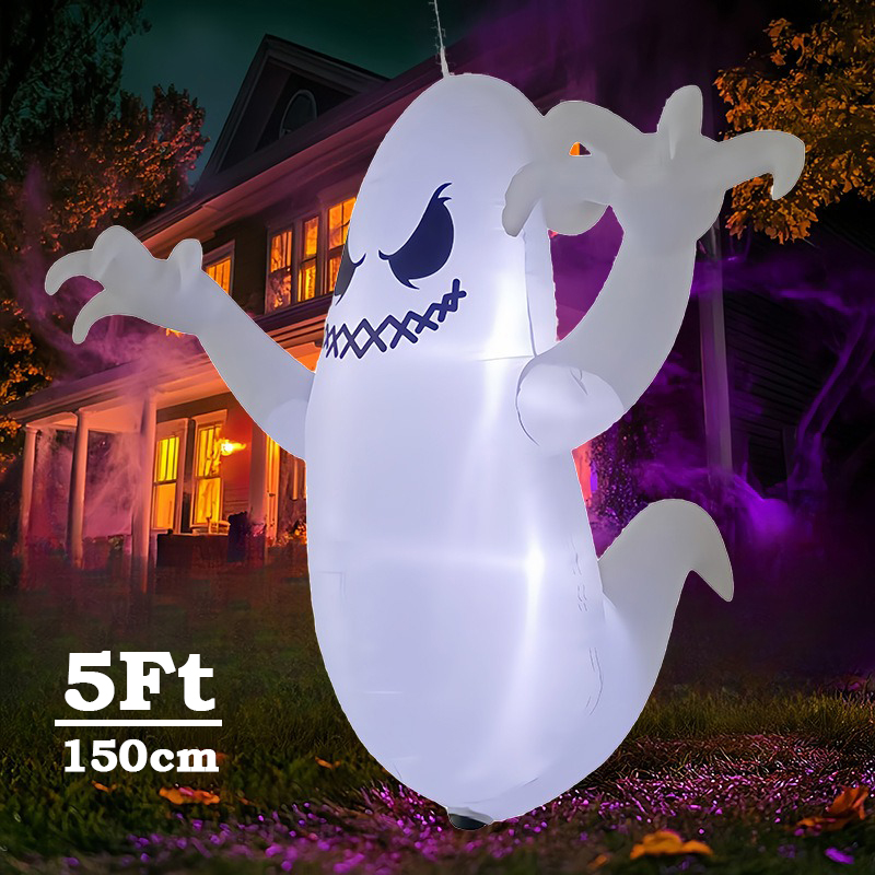 Neon Sign Party - 5Ft Halloween Inflatable Model Hanging Ghost