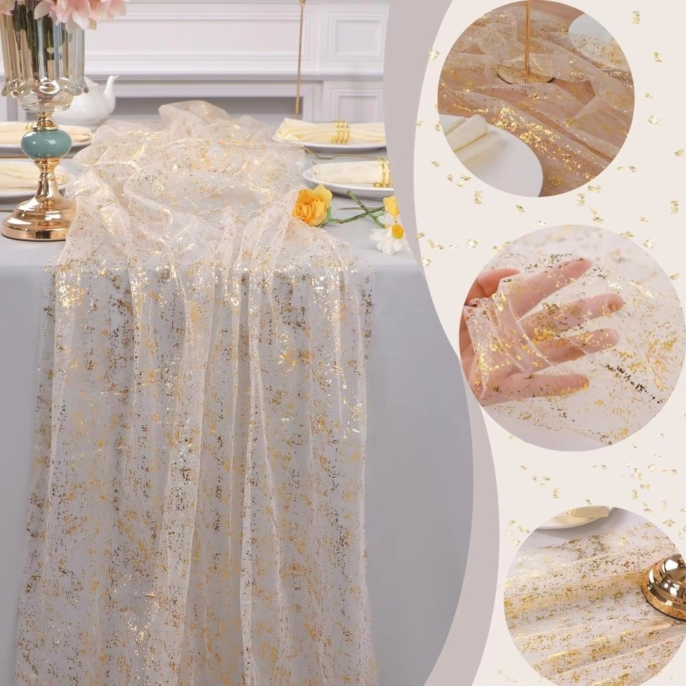 Golden Sequin Glitter Hot Stam - đánh giá và giá Glitter Tablecloth