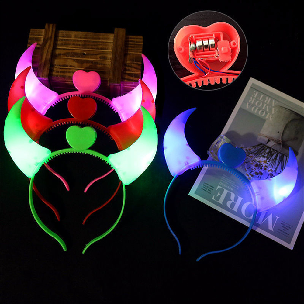 LED Cow Horn Headband Light Up - đánh giá và giá Neon Sign Party