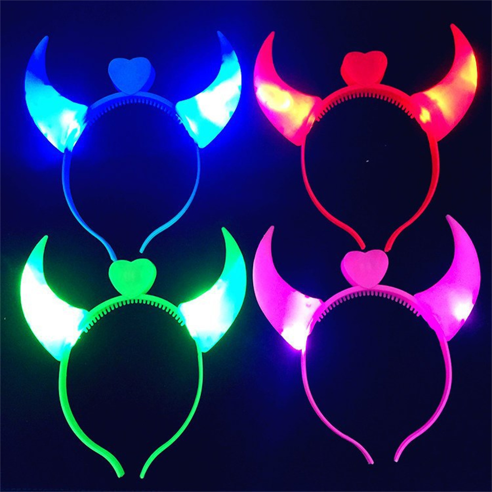 LED Cow Horn Headband Light Up - đánh giá và giá Neon Sign Party