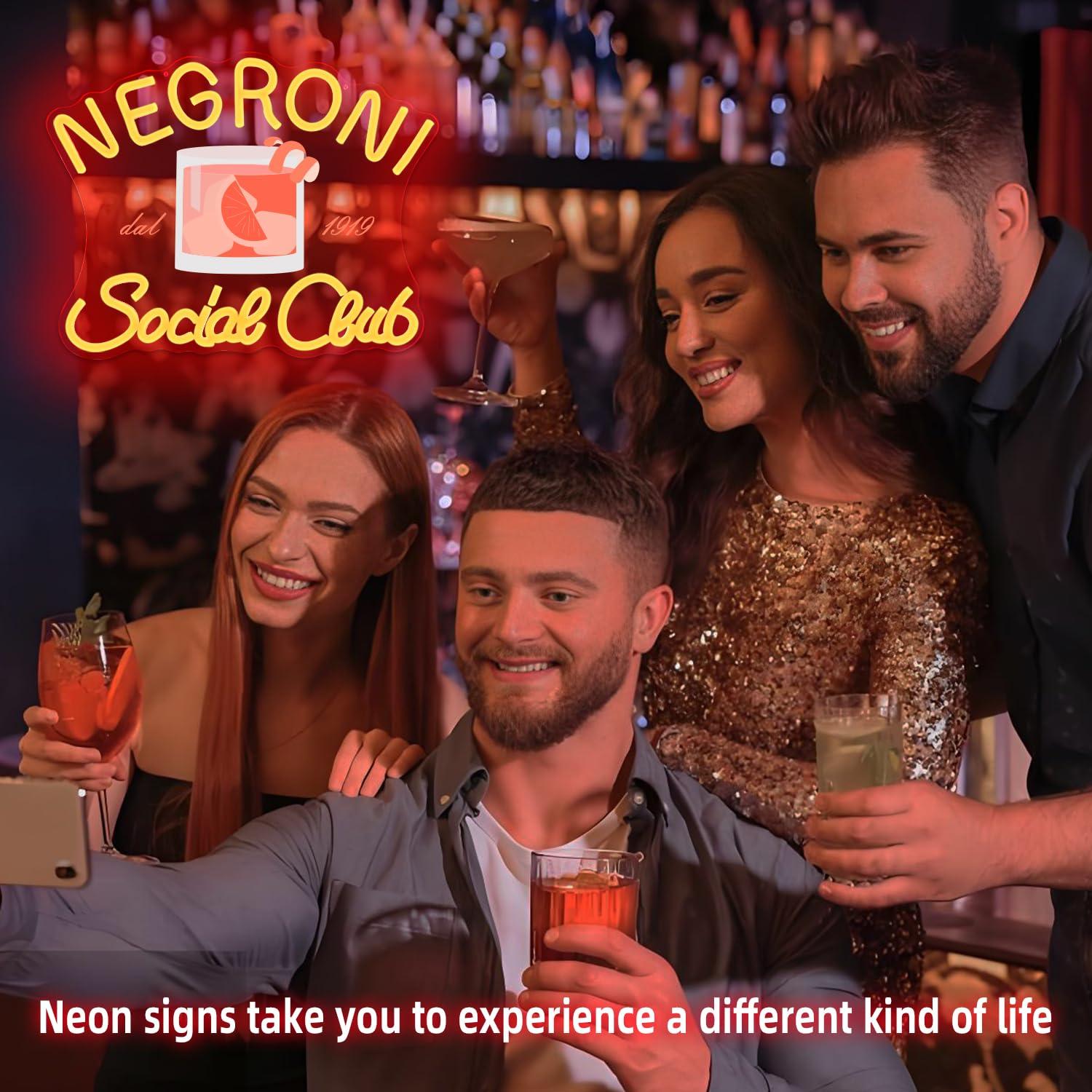 Negroni Social Club Neon Sign  - đánh giá và giá Neon Sign Party