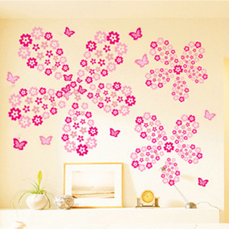 108Pcs Hoa DIY Tường Đề Can Ch - đánh giá và giá Flower Wall Panel