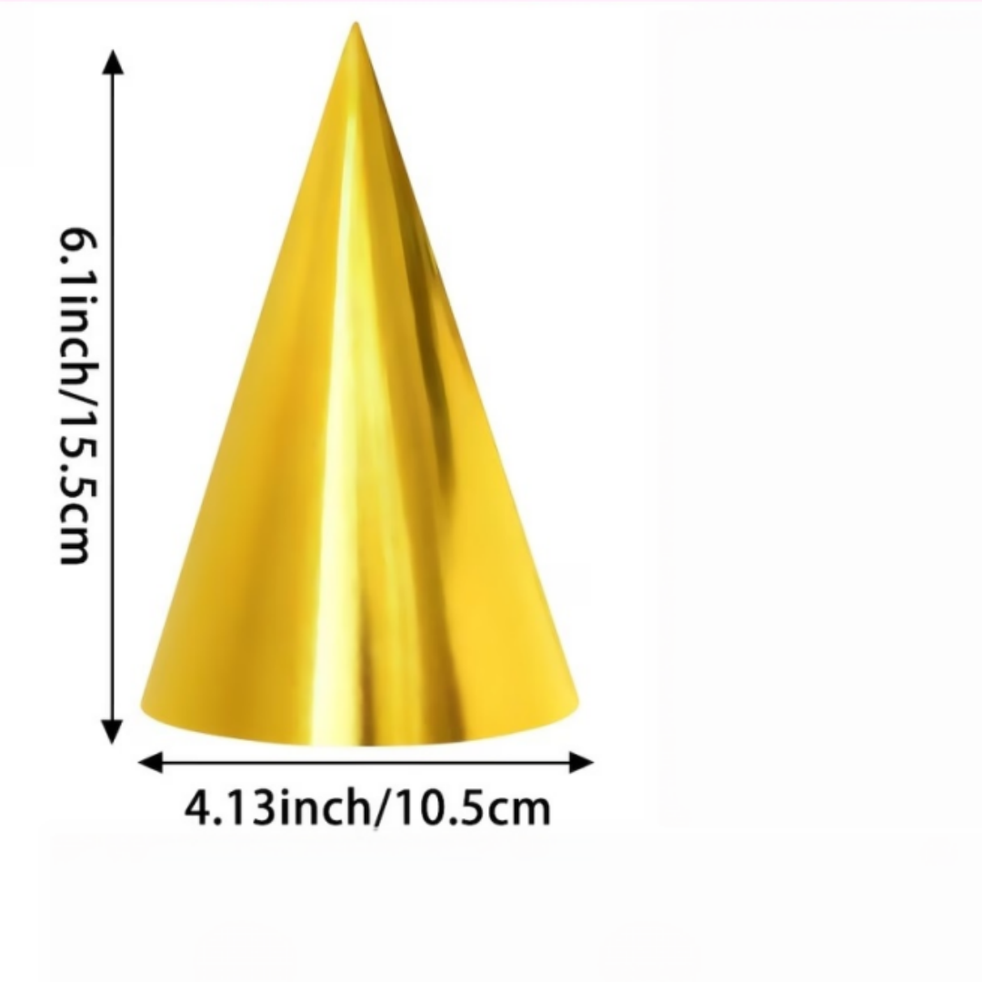 10pcs Colorful Metallic Foil B - đánh giá và giá Party Hat Cone