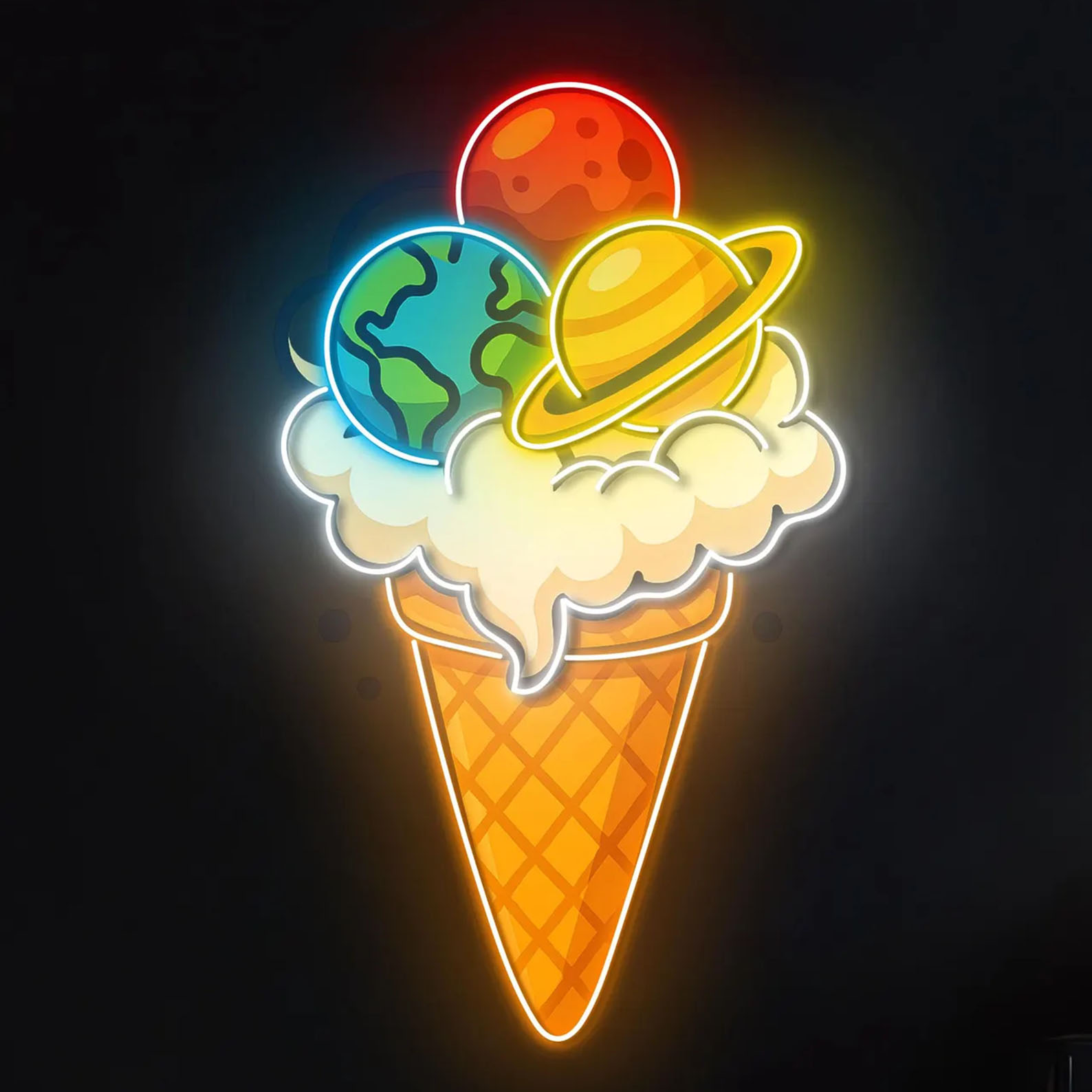 Ice Cream Neon Sign for Wall D - đánh giá và giá Neon Sign Party